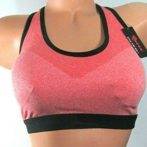 Queen Exercise active wear  Coral Nylon women's sport power bra  XL